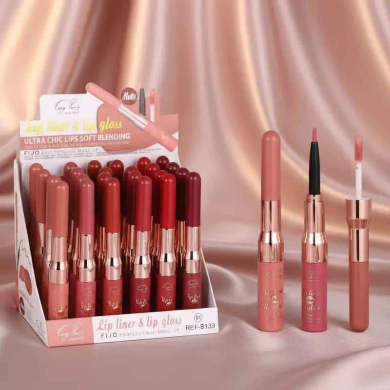 Duo lèvre crayon, gloss mat